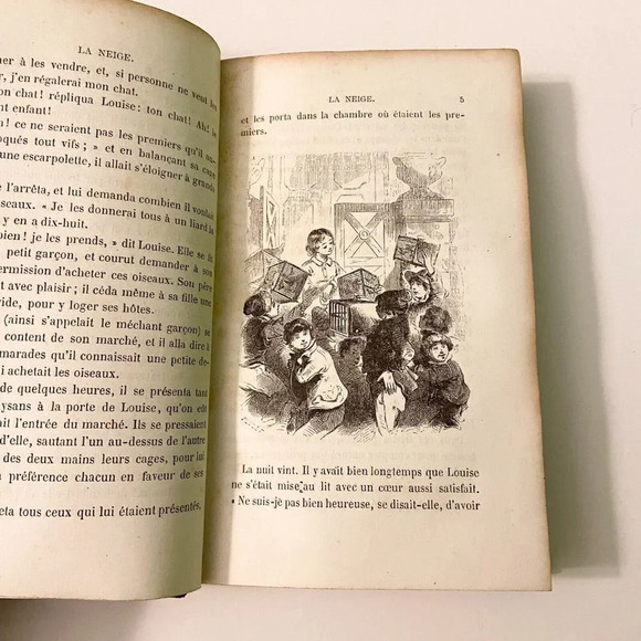 Vintage 1861 Choix De Petits Drames Et De Contes Berquin French Stories - Picture 6 of 13